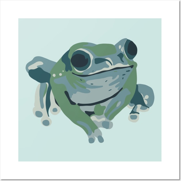 Pop Art Frog Portrait Wall Art by Slightly Unhinged